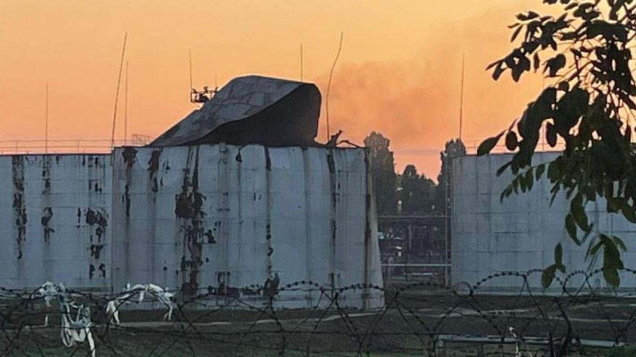 Russian drones attacked Ukraine's port infrastructure on the Danube river, targeting Ukrainian grain stocks and destroying storage hangars, the Ukrainian Army said.