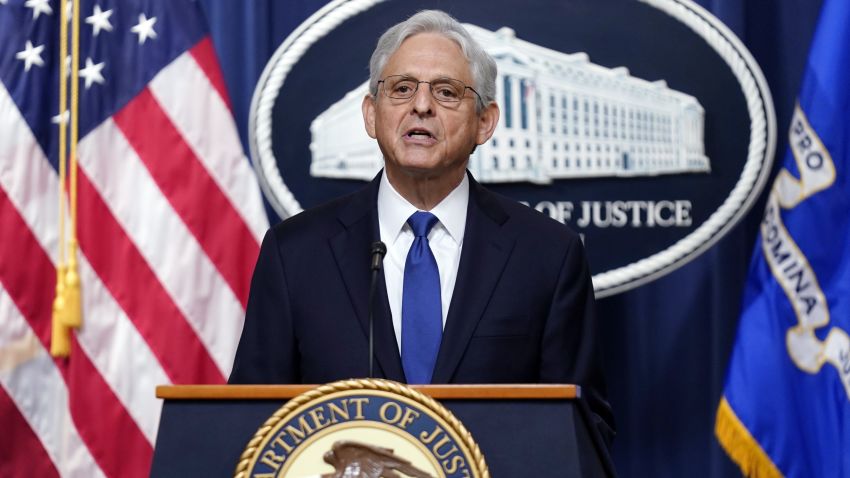 Attorney General Merrick Garland speaks at the Department of Justice, Friday, Aug. 11, 2023, in Washington. Garland announced Friday he is appointing a special counsel in the Hunter Biden probe, deepening the investigation of the president's son ahead of the 2024 election. (AP Photo/Stephanie Scarbrough)
